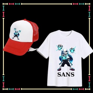 Combo áo + nón in hình sans- biệt đội gangster cho bé trai, bé gái