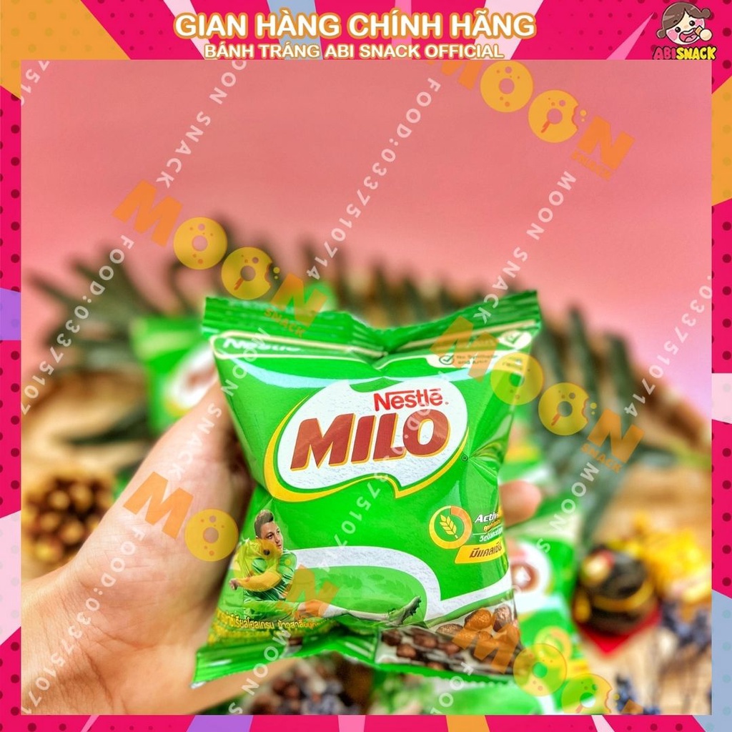Snack Ngũ Cốc ăn sáng/topping milo dầm Milo giòn giòn rụm rụm chính hãng Nestle Thái Lan gói 15g
