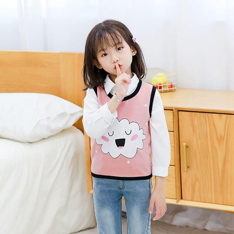 Áo Khoác Ấm Không Tay Với Họa Tiết Hoạt Hình Dùng Cho Trẻ Nhỏ