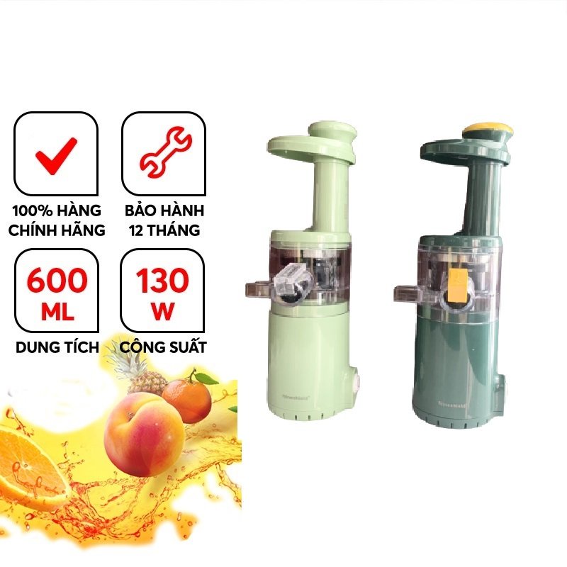 MÁY ÉP TRÁI CÂY/ MÁY ÉP CHẬM NINESHIELD KB-F6B MẪU MỚI 2022 ÉP NƯỚC RA CỦ QUẢ