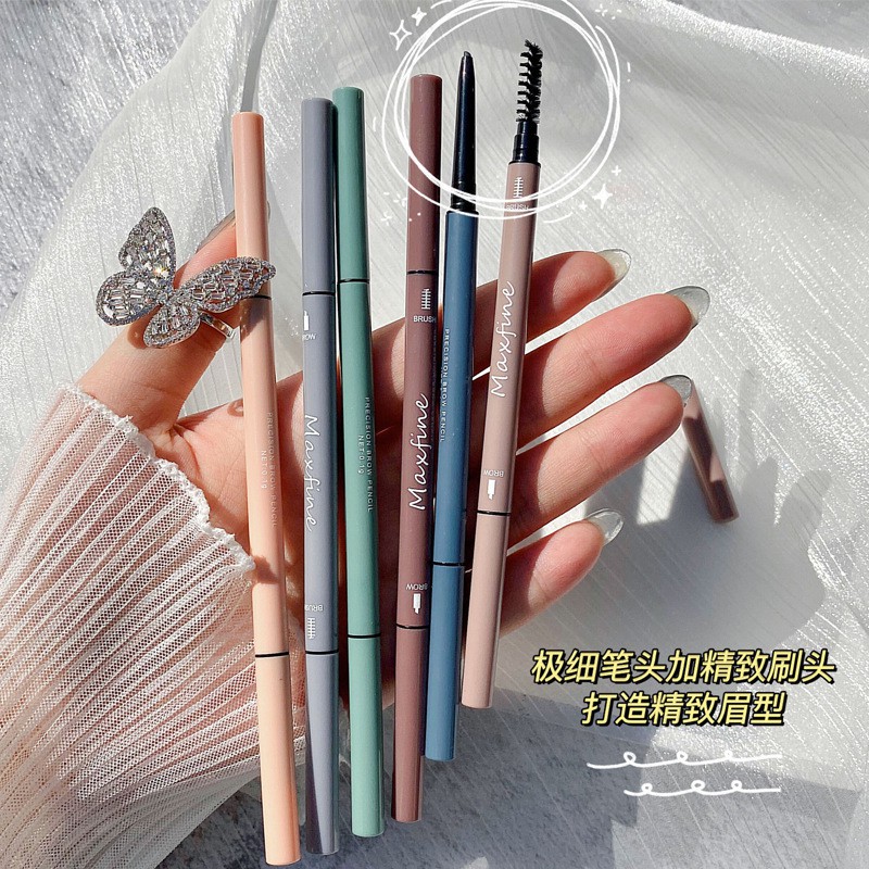 [Hàng mới về] Bút kẻ lông mày trang điểm MAXFINE siêu mỏng chống thấm mồ hôi lâu trôi
