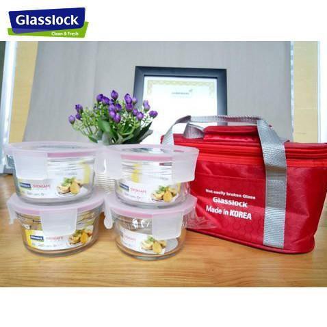 Túi đựng hộp cơm giữ nhiệt GLASSLOCK hình oval