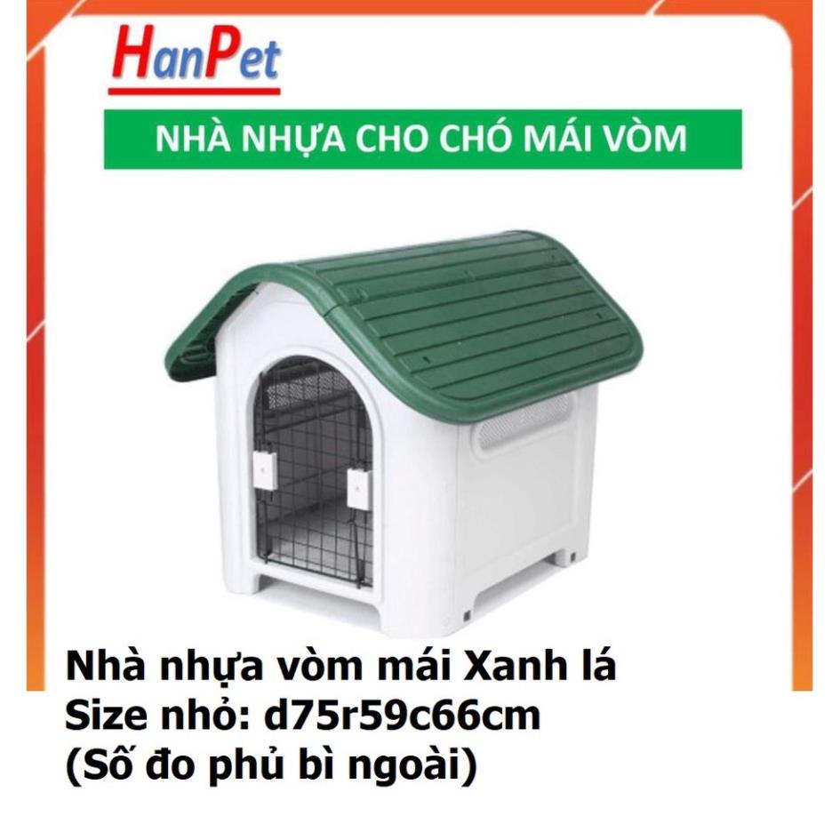 Orgo- Nhà cho chó mèo ở (2 loại gỗ và nhựa) chuồng chó cao cấp mái nhọn