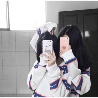 Sweater Trắng sọc Xanh