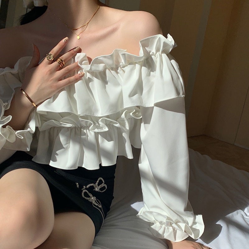 Áo bẹt vai tay bồng bênh xinh đẹp TH7