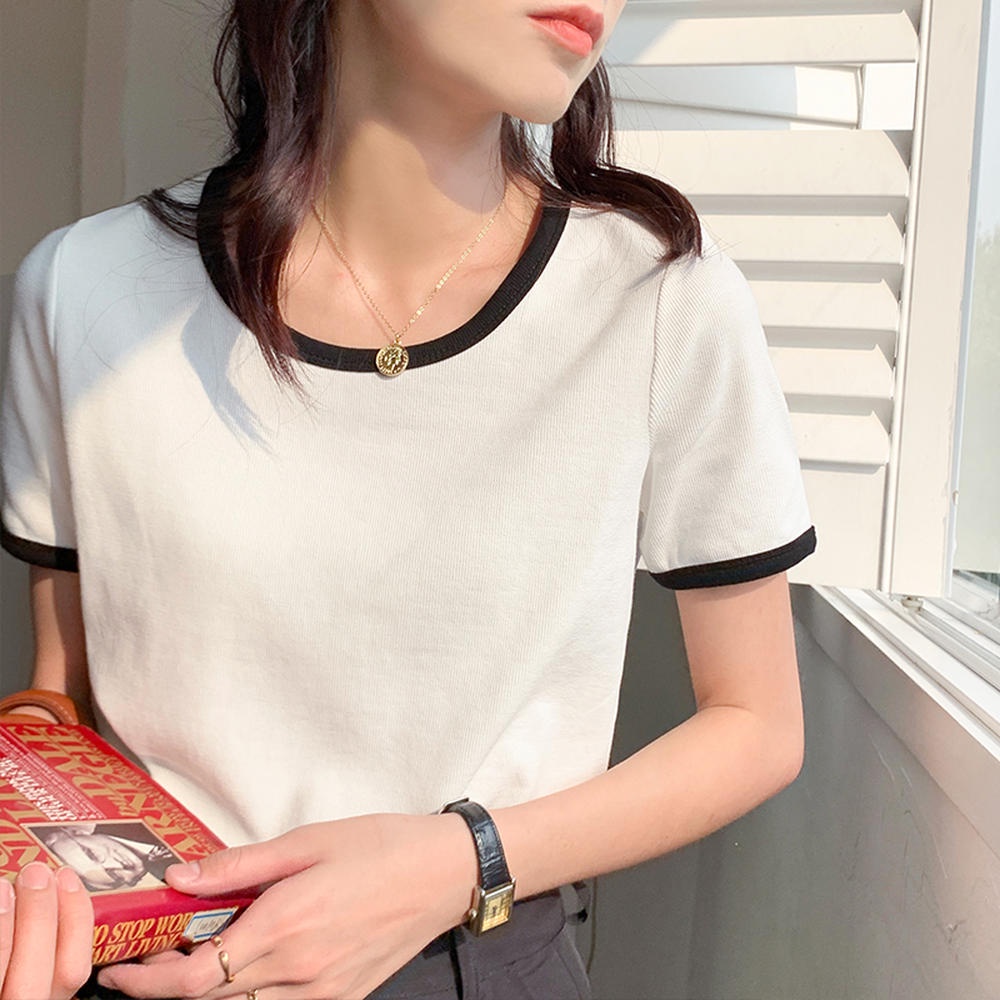 Áo Thun Có Cổ Ngắn Tay Thời Trang Mùa Hè Phong Cách Mới 50538