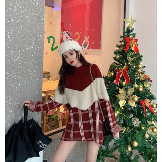 Áo Len Lông Cừu Phối Caro