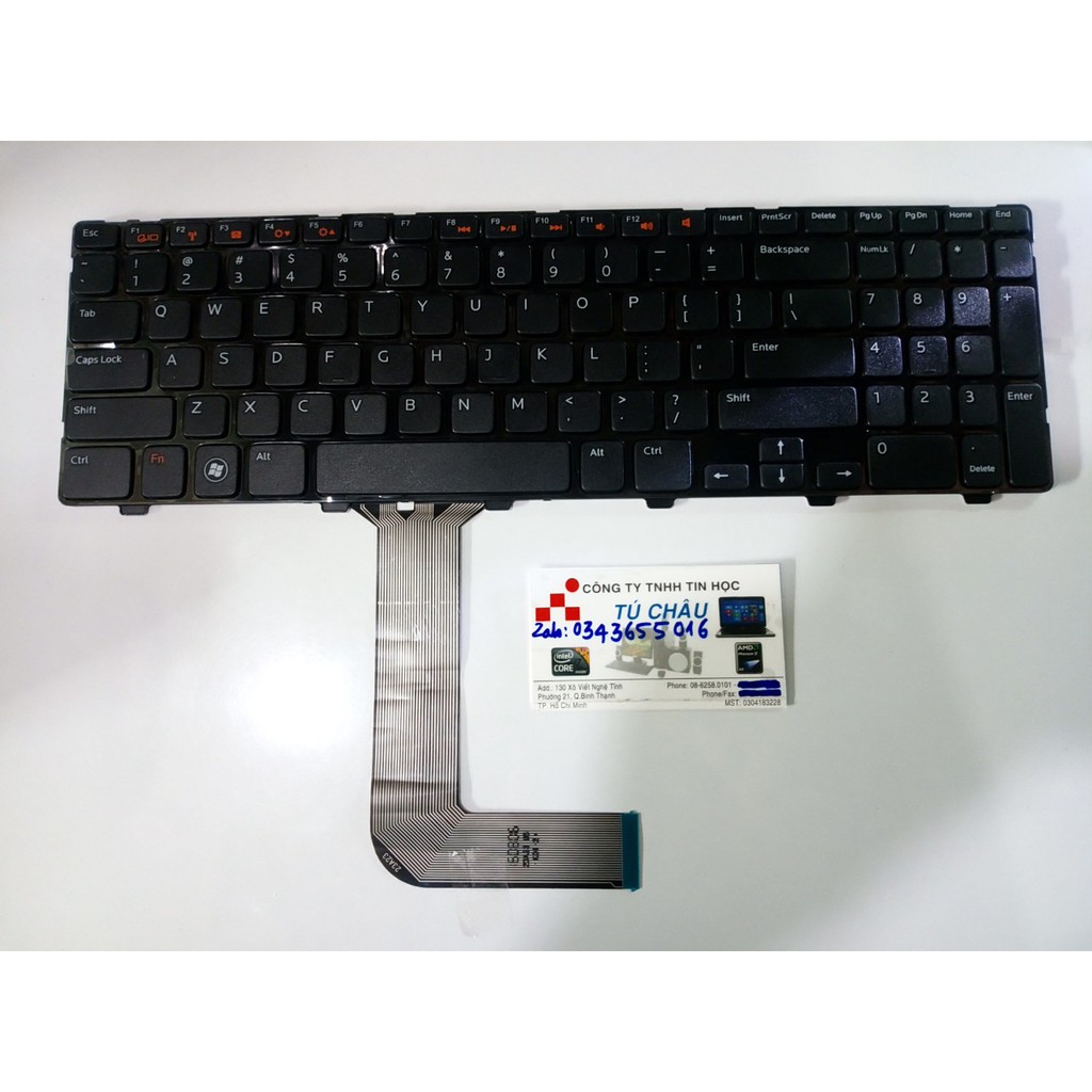 Bàn phím Laptop Keyboard Dell 15R / N5050, N5110, M5110 - Phím số rời, cáp dài vuông