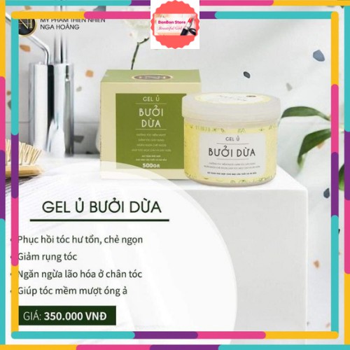 Gel Ủ Tóc Bưởi Dừa 500ml, Mềm Mượt, Ngăn Dụng Và Kích Mọc Tóc [CHÍNH - HÃNG]