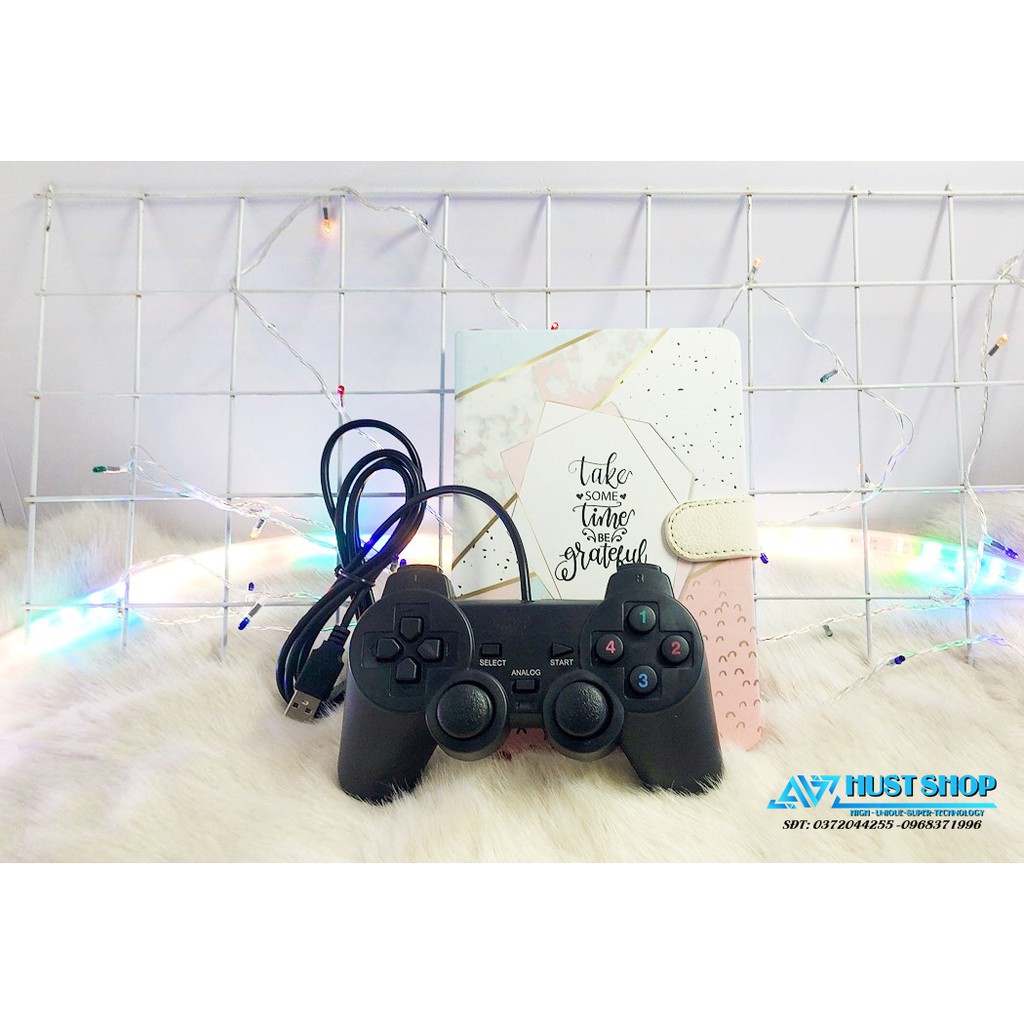Tay Cầm Chơi Game PS2, PS3, PS4, Game giả lập 4 nút, có dây có rung kết nối USB cho PC / Laptop - Hàng nhập khẩu
