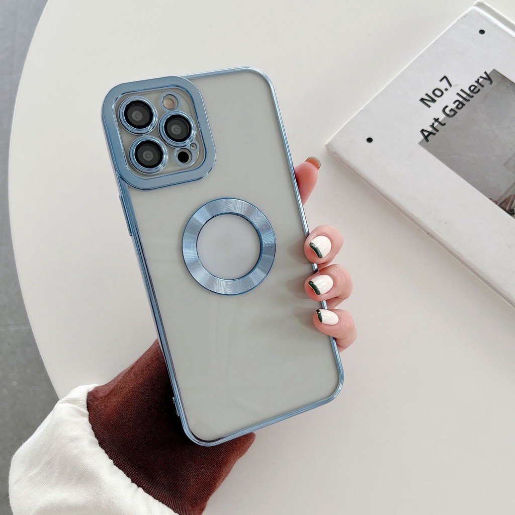 Ốp Lưng Iphone Viền Xi Trong Mạ Điện 6D Bảo Vệ Camera [6D]