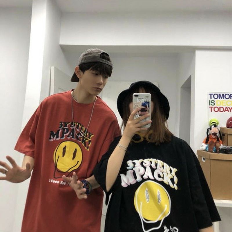 Áo Thun tay lỡ Unisex dạng cặp 3 tees for