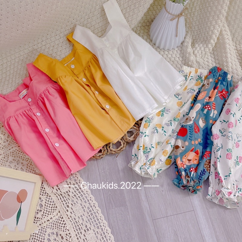 Bộ Sát Lách Bánh Bèo Cho Bé Gái 10-20kg