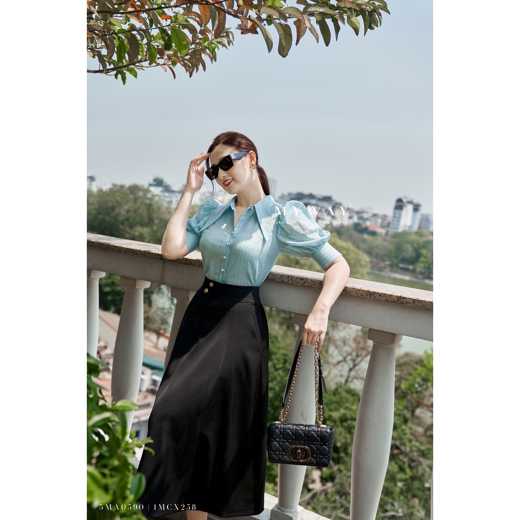 Áo Sơ Mi Nữ Công Sở MY WAY Tay Bồng Sang Trọng 5MA0590