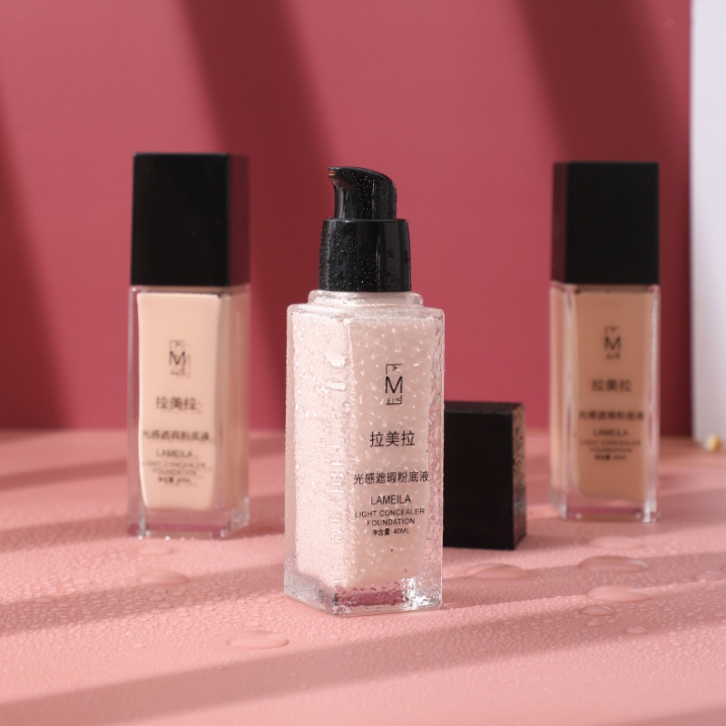 [Hàng mới về] Kem nền dạng lỏng làm tươi sáng làn da kháng nước cấp ẩm Lameila