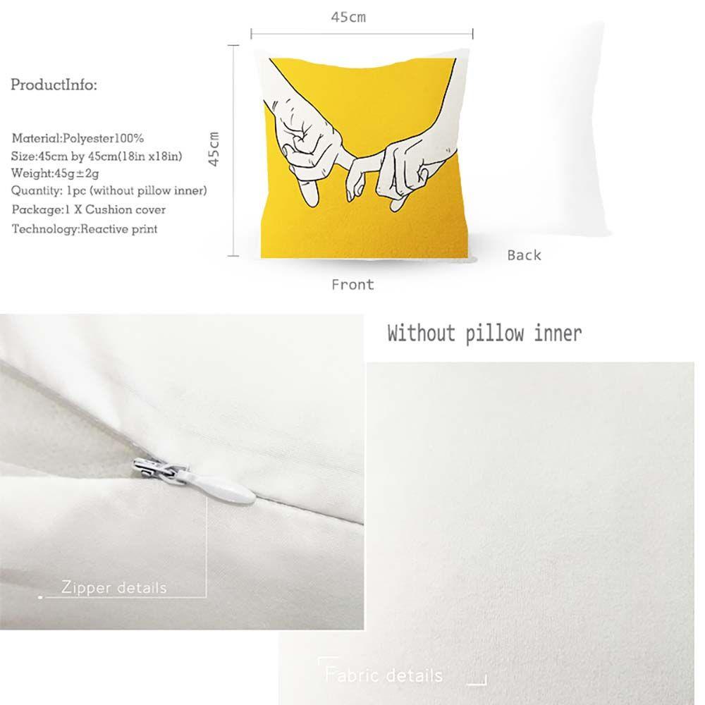 Vỏ Gối Polyester In Hình Lá Cây Thời Trang