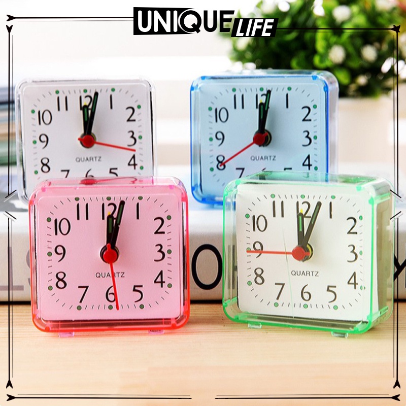 Đồng Hồ Báo Thức Để Bàn Mini Shiwaki4 Màu Trắng Thời Trang