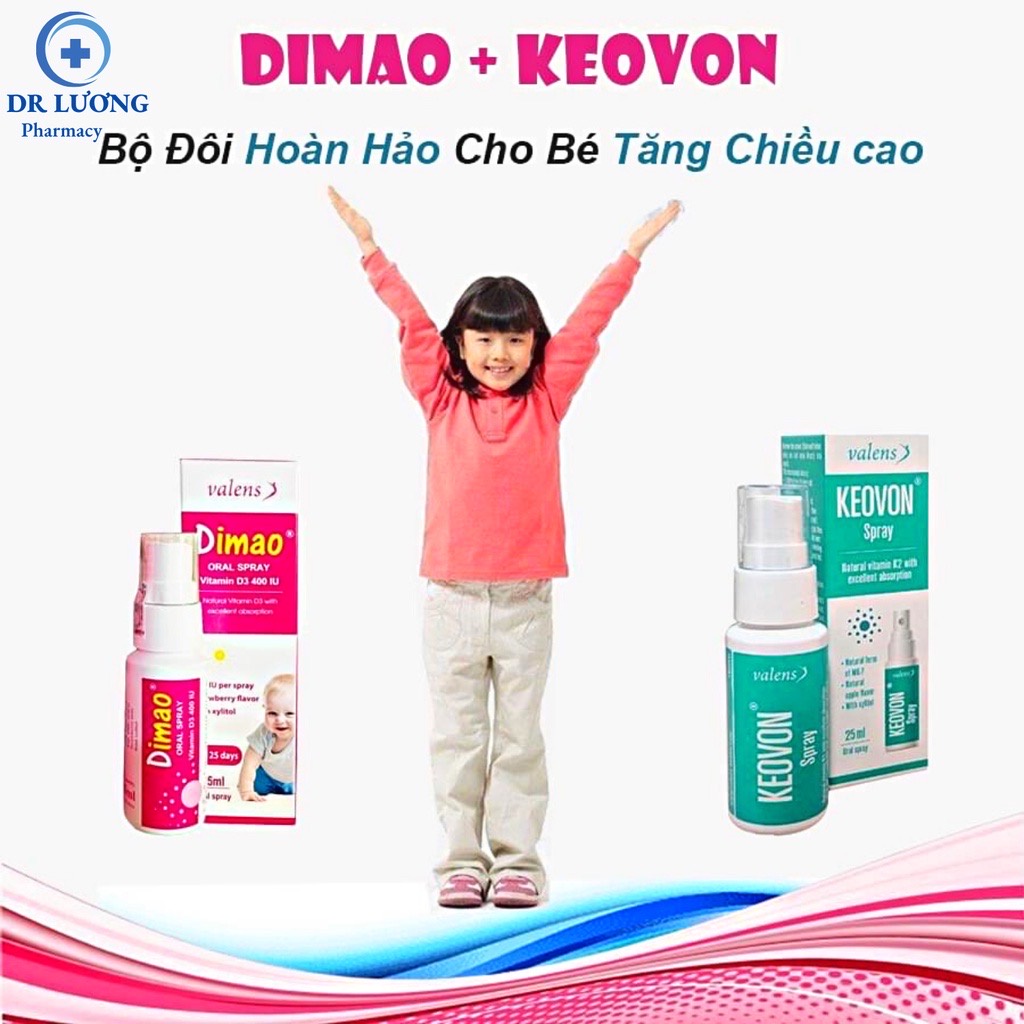 Dimao - Vitamin D3 400UI dạng xịt - Tăng Cường Hấp Thu Canxi, Hàng Nhập Khẩu Châu