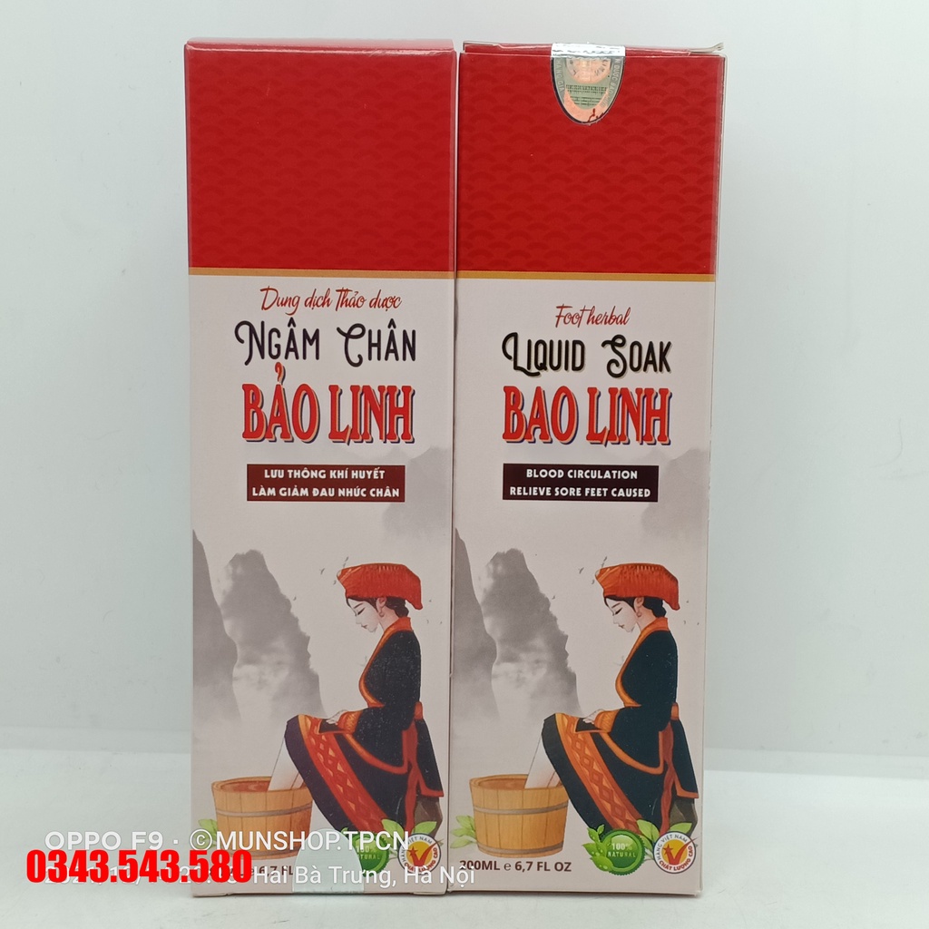 Dung dịch thảo dược ngâm chân Bảo Linh chai 250ml