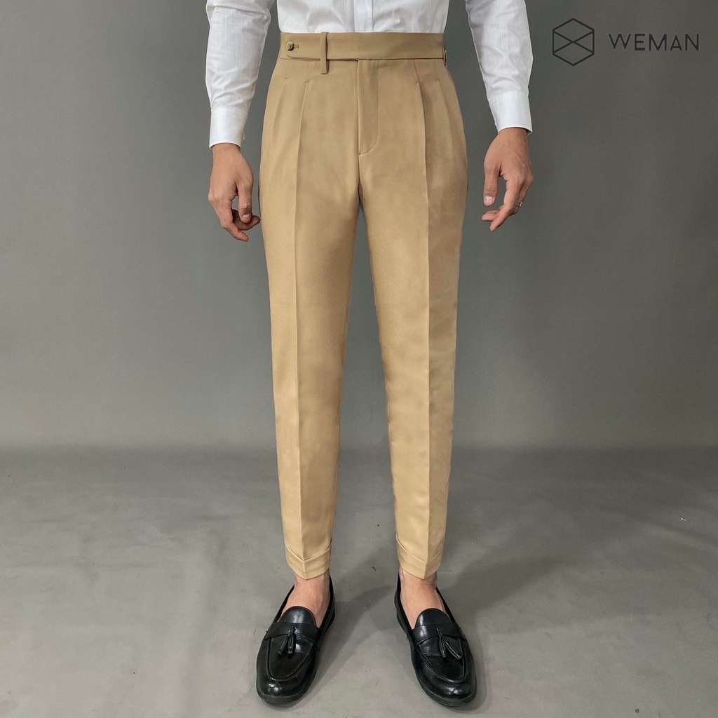 Quần Âu Nam, Quần Âu Nam Sidetab Cạp Trung, Thiết Kế Sang Trọng, Chất Liêu Cao Cấp Dáng Slim Fit WEMAN-CT01