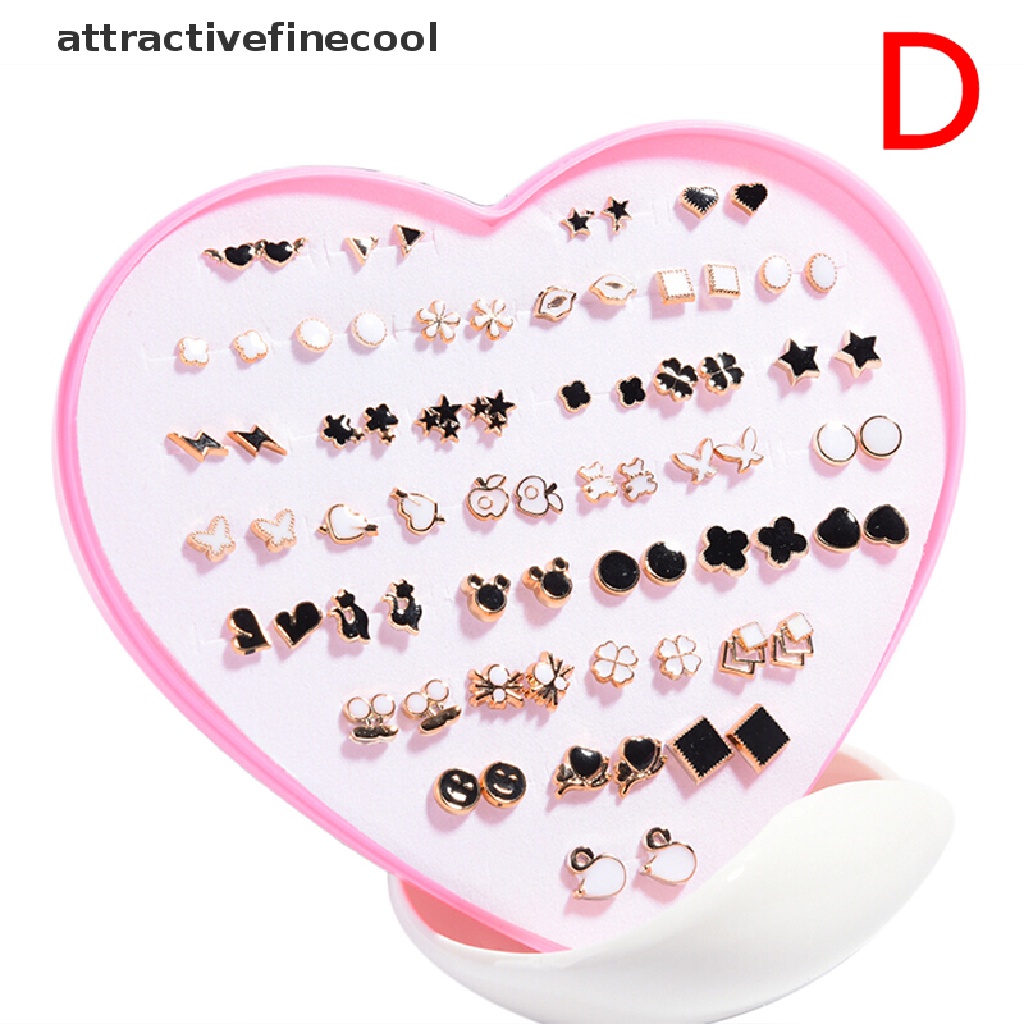 Set 36 Đôi Khuyên Tai Đính Đá Thời Trang Cho Nữ