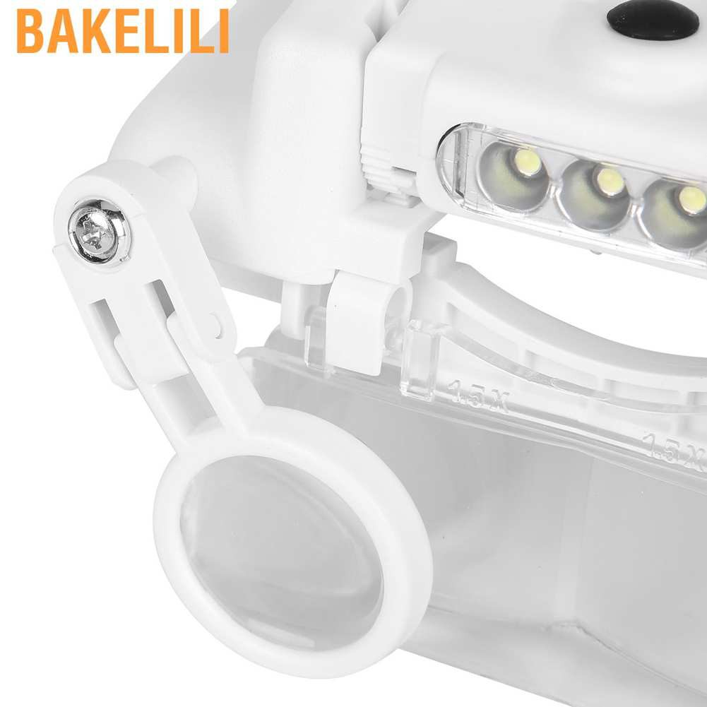 Kính lúp đội đầu phóng to thiết kế đèn led có thể điều chỉnh tiện dụng nối mi xăm mình