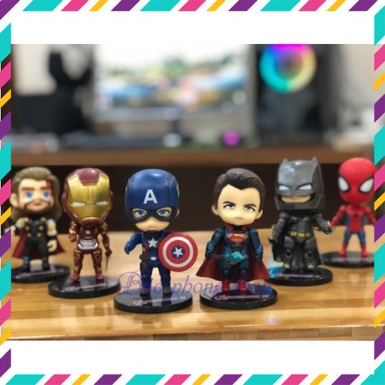 Mô Hình Nhân Vật Marvel Avenger Siêu Anh Hùng, người nhện, người dơi, supermen size 10 cm