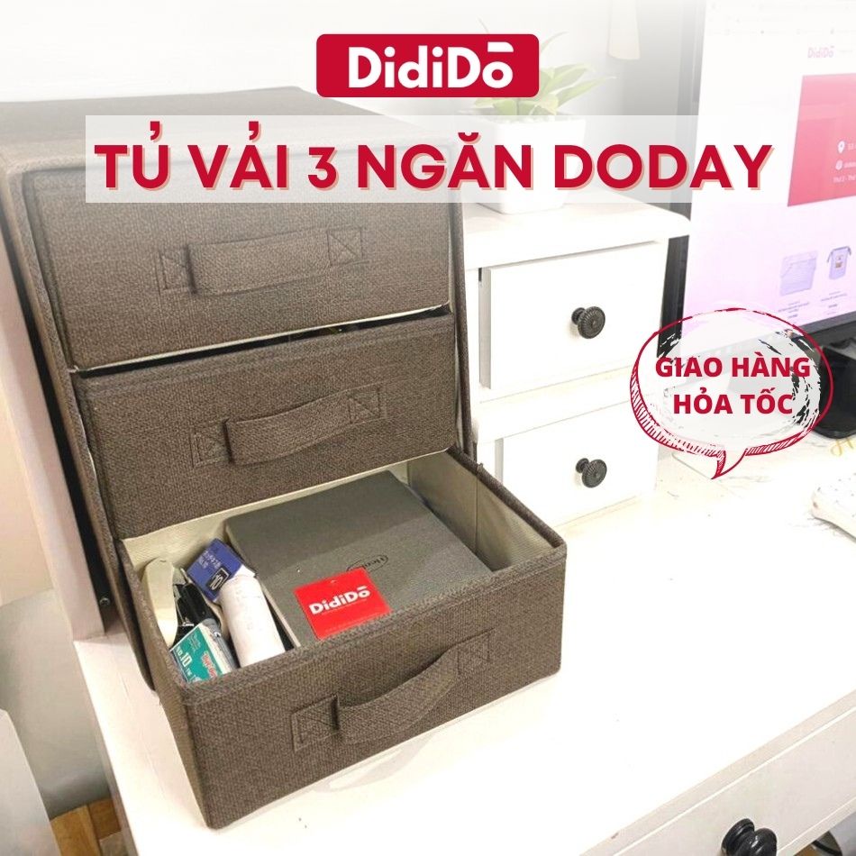 Tủ vải mini 3 ngăn Doday Hàn Quốc