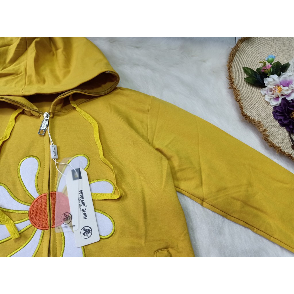 Áo khoác cotton dày thêu hoa - Hàng loại 1