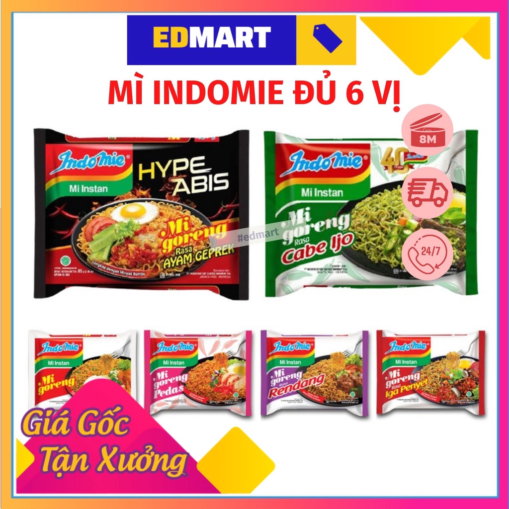 MÌ INDOMIE ĐỦ 5 VỊ - MÌ TRỘN/XÀO KHÔ