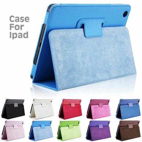 Smart protective PU leather case for iPad 1 2 3 4 5 6