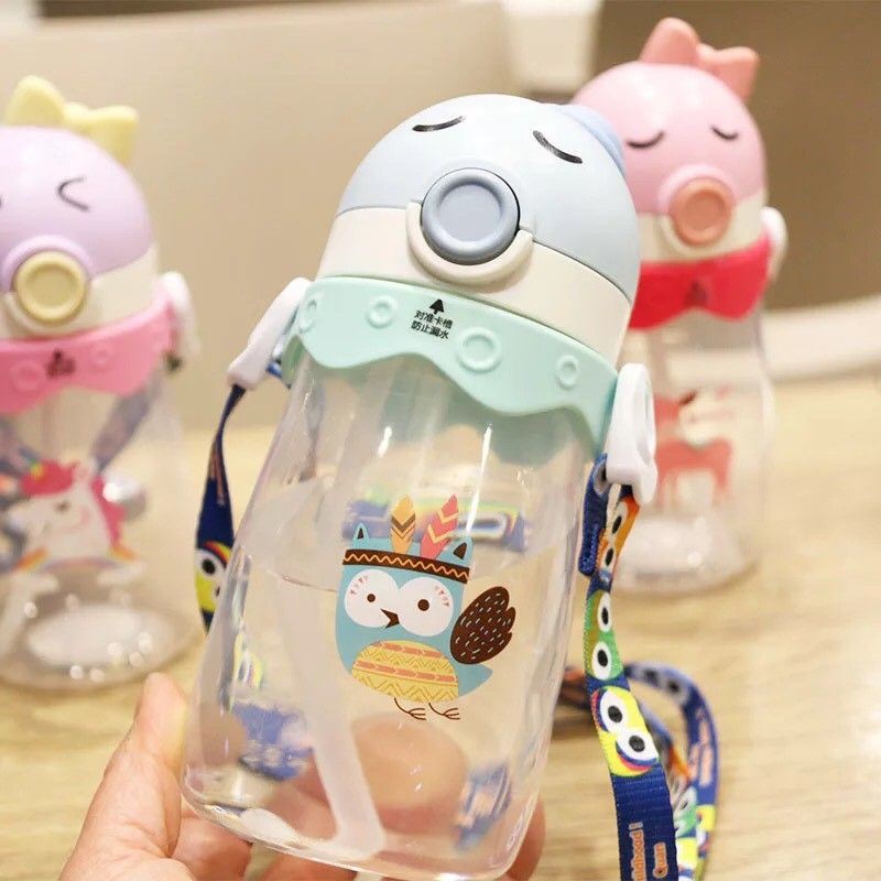 Ninikids: Bình nước trẻ em 450ml bình nước nhựa an toàn