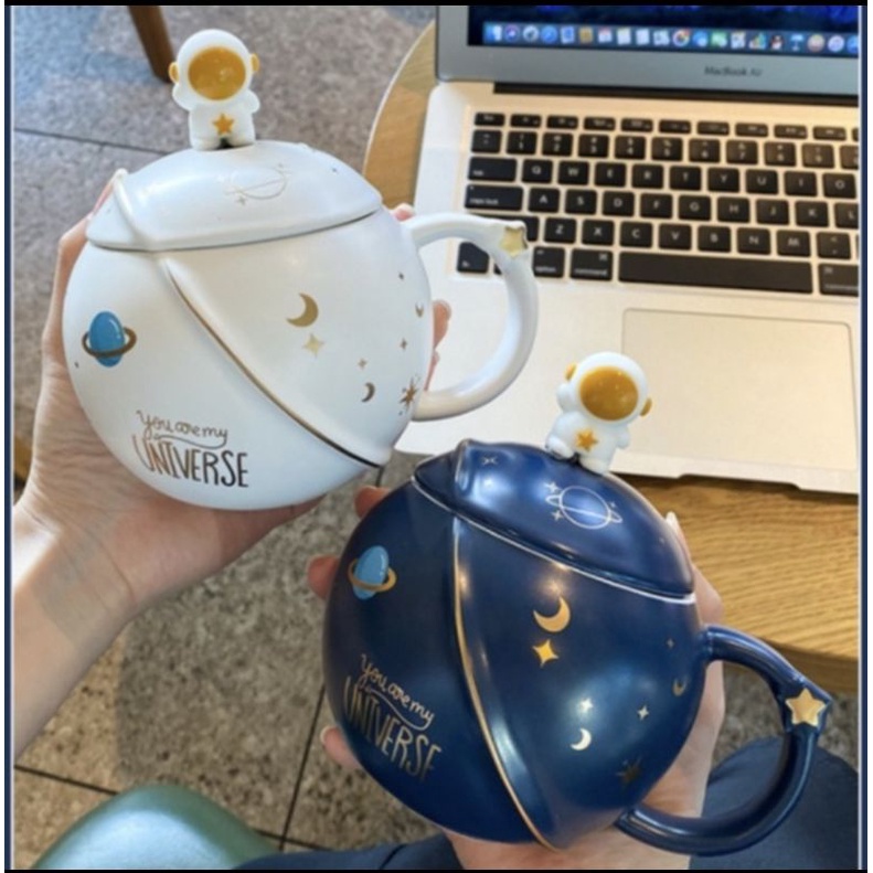 Ly sứ cốc sứ quả tinh cầu vũ trụ có nắp