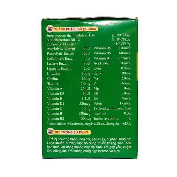 Cốm vi sinh Biovital - bổ sung vi khuẩn có lợi, giúp cân bằng hệ vi sinh đường ruột, giảm rối loạn tiêu hóa