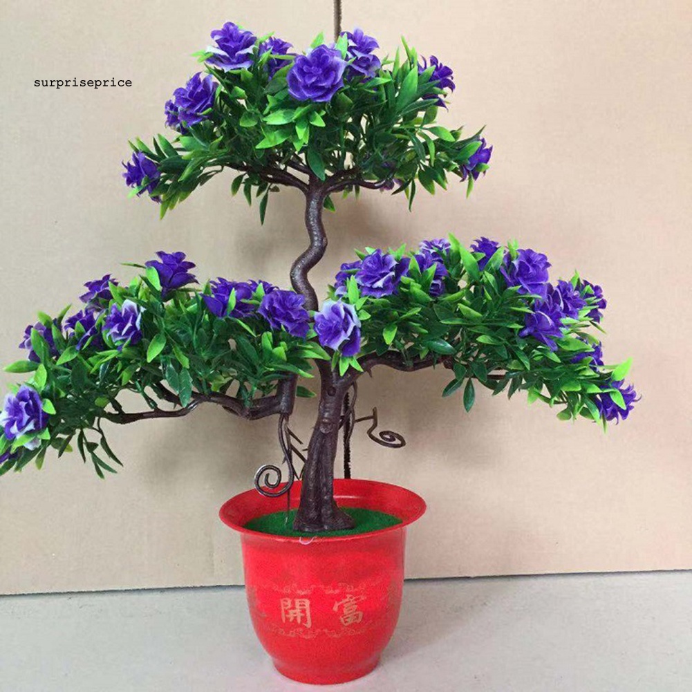 Chậu Cây Hoa Hồng Giả Trang Trí Nhà Cửa / Văn Phòng