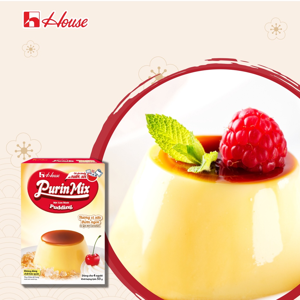 Bột làm bánh Pudding PurinMix vị sữa