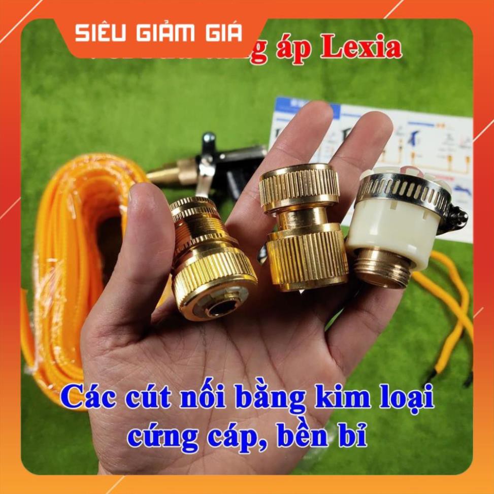 Vòi rửa xe tăng áp chính hãng 20m cút đồng nối đồng 621236