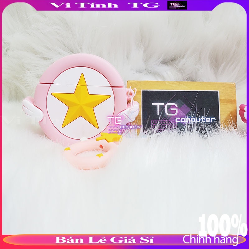 Vỏ bảo vệ bao đựng tai nghe airpod- Phân loại màu Hồng  [bao gồm nhiều hình]  - Tặng móc treo