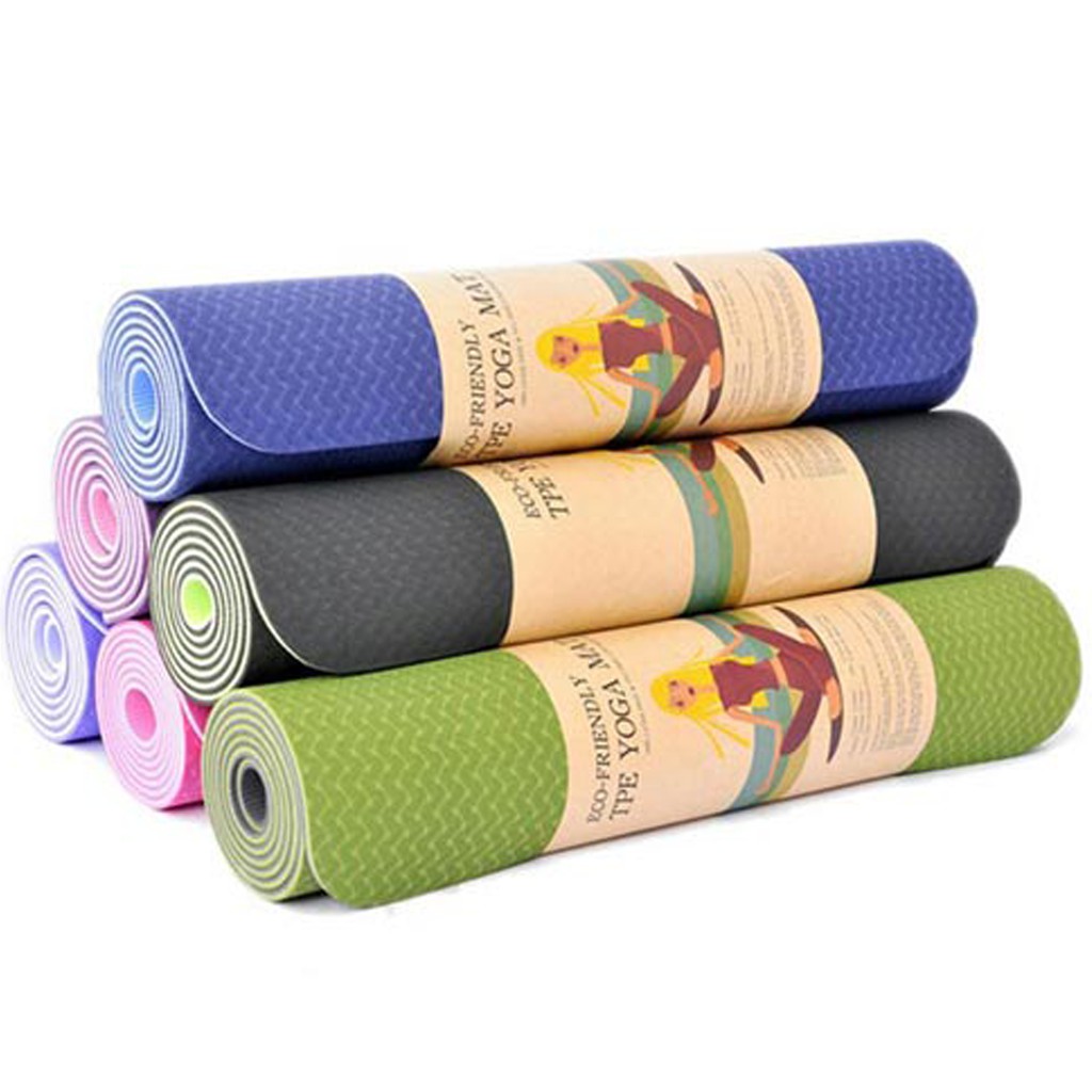 [Freeship] Thảm Tập Yoga 2 Lớp Cao Cấp - Chọn Độ Dày - Có Kèm Dây Và Túi Đựng Chuyên Dụng Chính Hãng Amalife