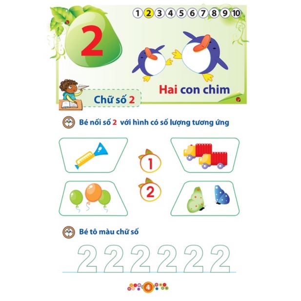 Sách - Vở bé làm quen với Chữ số ( Dành cho bé từ 5-6 tuổi )