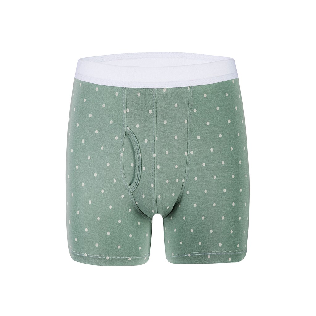 Quần boxer nam IDLOCA Polka dots ID2104-05 - Màu xanh pastel - Họa tiết chấm bi