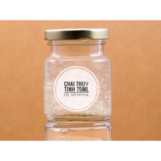 Hũ đựng yến 75ml thuỷ tinh nắp thiếc