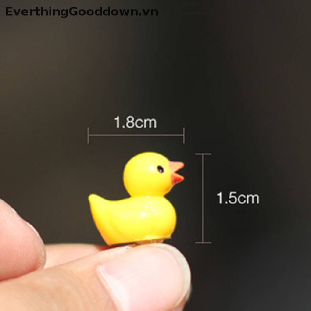 Everthinggooddown Set 6 Tượng Vịt Vàng Trang Trí Tiểu Cảnh
