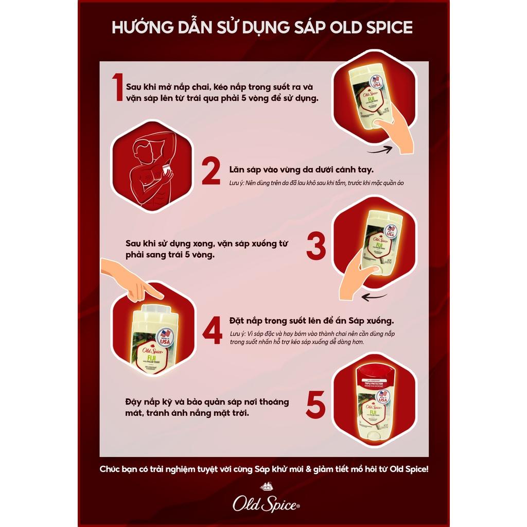 Lăn khử mùi nam không làm ố vàng áo Old Spice 85g - Hàng chính hãng , có tem phụ tiếng việt