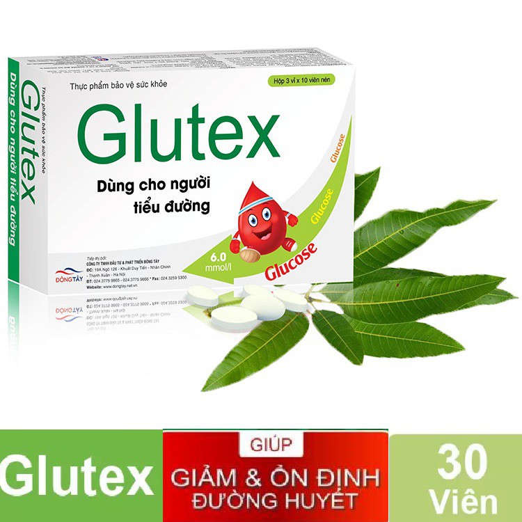 Glutex giảm và ổn định lượng đường huyết an toàn