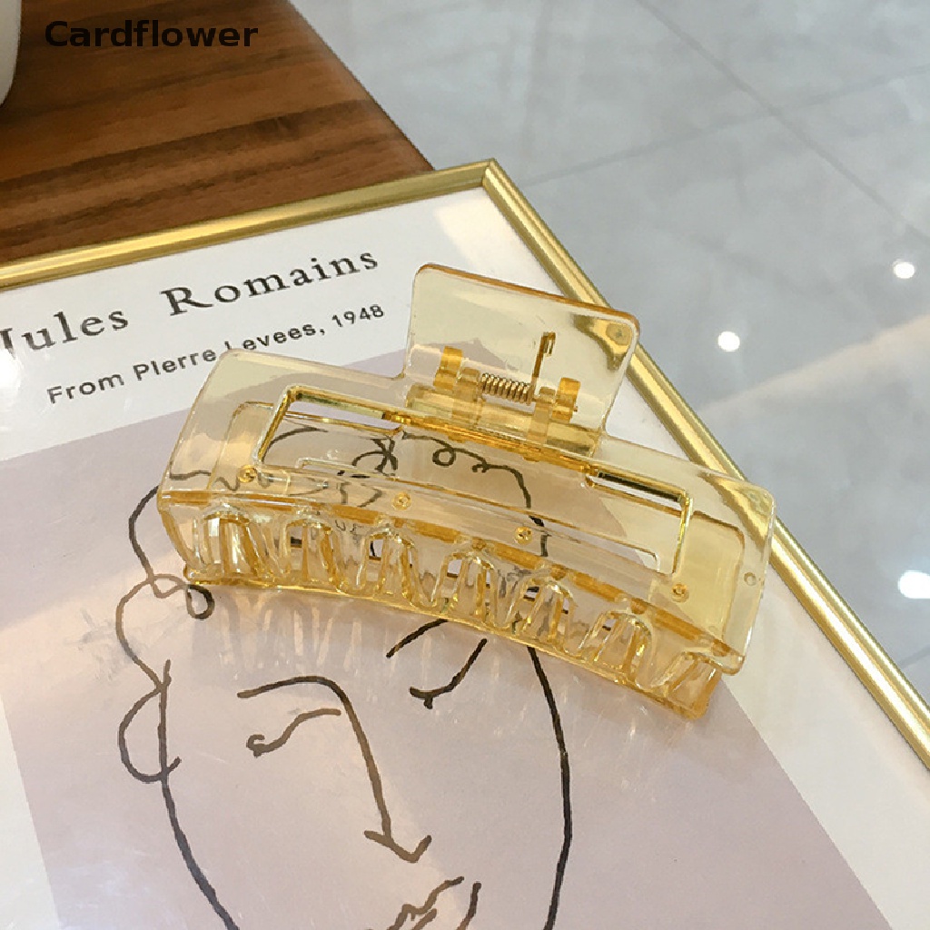 &lt; Cardflower &gt; Kẹp Tóc Càng Cua Lớn Bằng Nhựa Nhiều Màu Sắc Cho Nữ Đang Giảm Giá