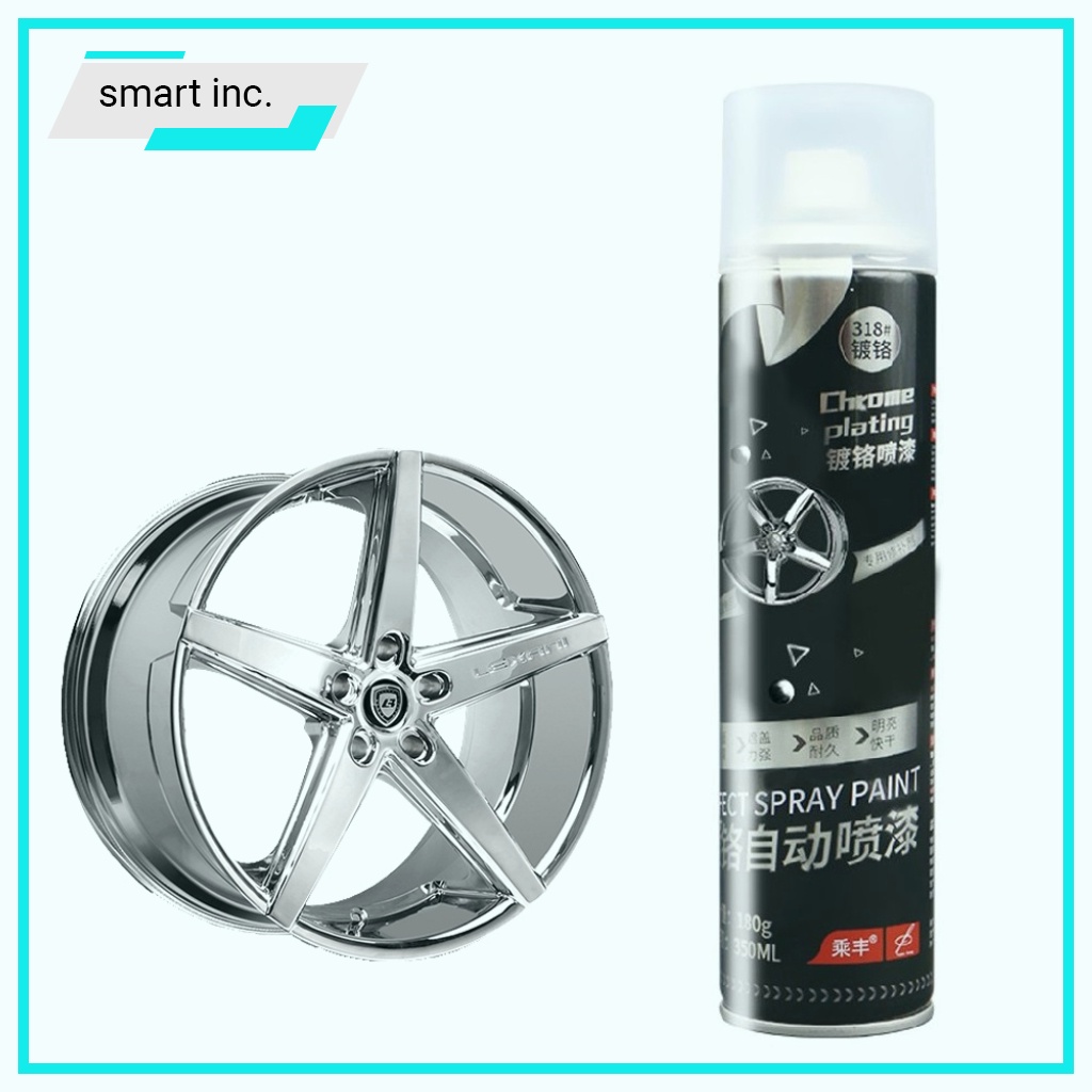 Sơn Xịt Mạ Crom Inox Sơn Mạ Chrome Bạc Tráng Gương Cho Bánh Xe Hơi Kim Loại 350ml