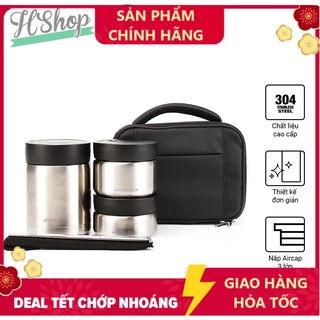Bộ hộp cơm giữ nhiệt Lock&Lock bằng thép không gỉ Màu bạc LHC8031SLV