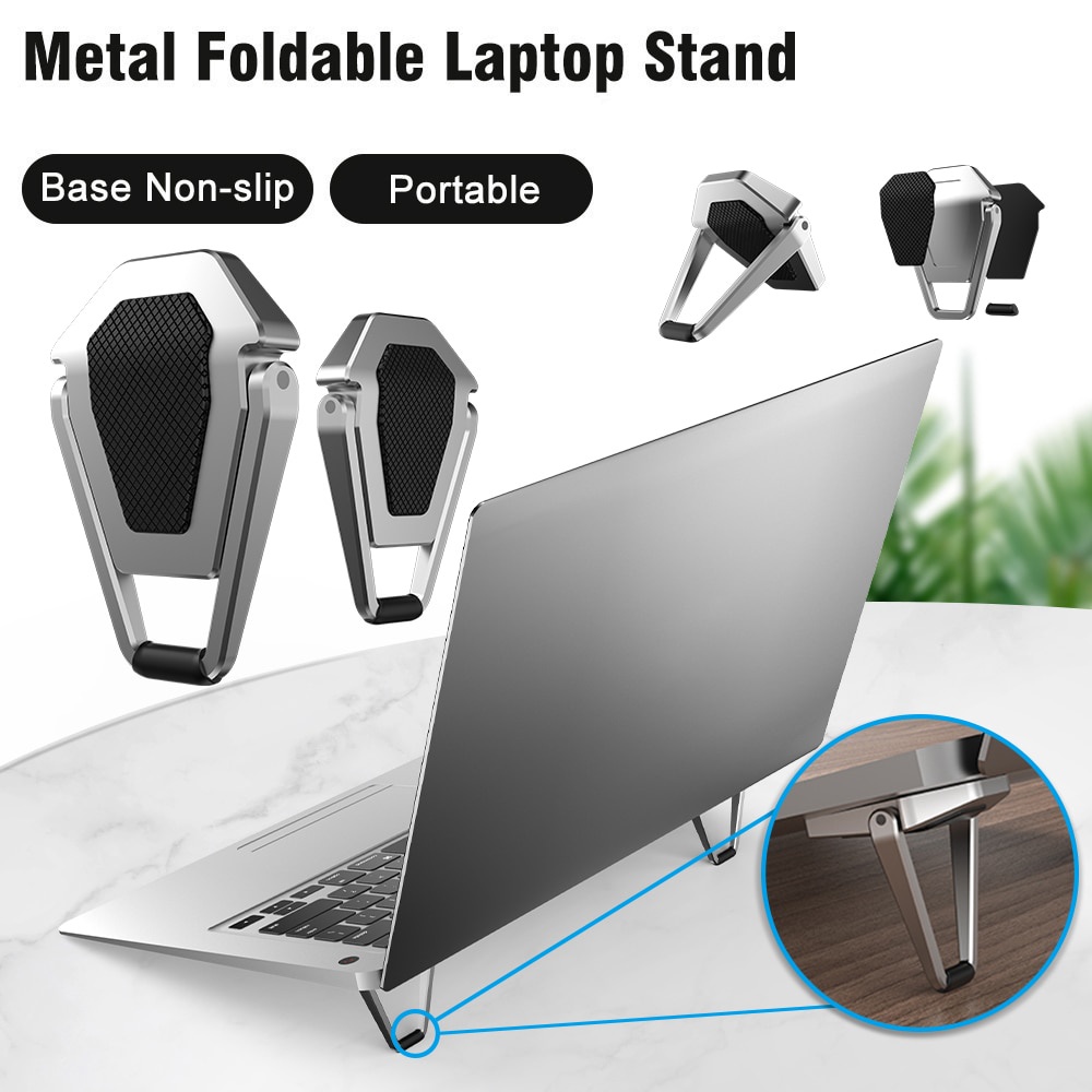 Set 2 đế mini làm mát có thể gấp lại nhẹ tiện lợi dành cho laptop