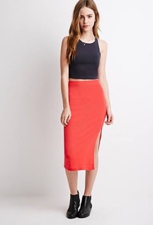 Chân váy thun xẻ tà hiệu FOREVER21